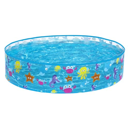 Bestway FillN Fun Planschbecken, Sparking Sea, 122 x 25 cm, BW55028, Mehrfarbig, 122 x 122 x 25 cm