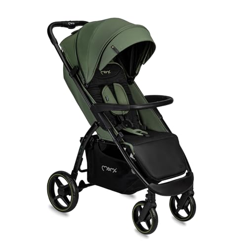 MoMi MIYA EVA, Kinder-Buggy Kinderwagen ab dem 6. Monat (bis 22 kg), regulierbarer 5-Punkt-Sicherheitsgurt, Einkaufskorb, Fußsack, Getränkehalterung, Regenschutz und Insektenschutz