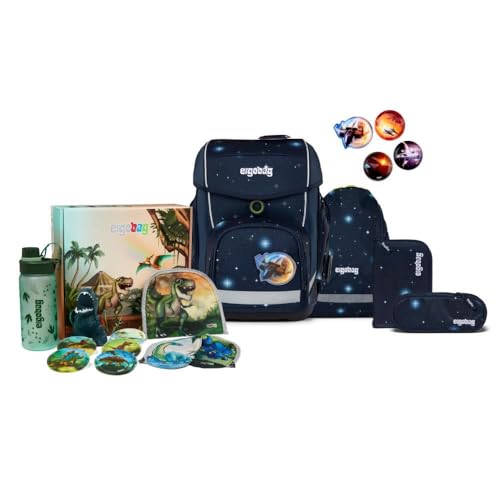 ergobag Cubo Jumbo Edition Schulranzen Set 6tlg. inkl. Fan-Box (KoBärnikus Galaxy Glow)