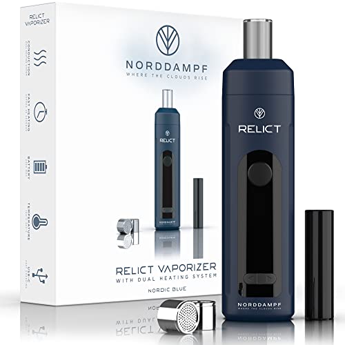Norddampf RELICT Kräuter Vaporizer | Premium Verdampfer für Kräuter | DHS & Intelisense Technologie | 2600 mAh Akku | Isolierter Luftstrom | Viele Sessions | 30s Heizzeit | NORDIC BLUE | Kein Nikotin
