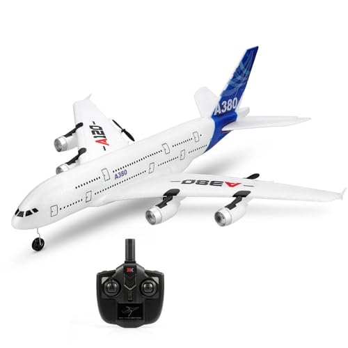 efaso RC Flugzeug A-120 ferngesteuertes Flugzeug aus robustem EPO-Material mit Stabilisierungssystem 3-Kanal Flugzeug ferngesteuert mit 2,4GHz Rc Passagierflugzeug