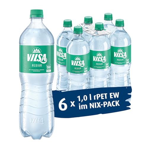 VILSA Mineralwasser Medium, 6 x 1,00 l PET
