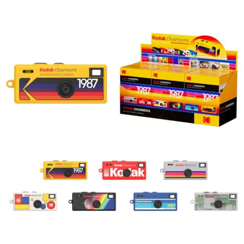 KODAK CHARMERA Keychain Digital Camera Blind Box Single Box (1PC) Mini Kamera,Digitalkamera,Videoaufzeichnung,Filmsimulations1,6MP Micro-SD-Kartensteckplatz Anfänger Jugendliche Erwachsene