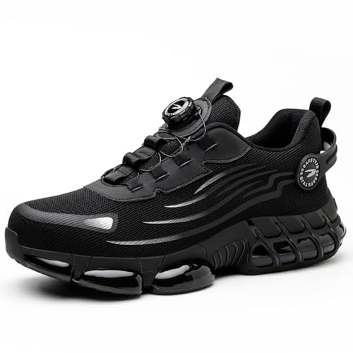 bergxperten Clickrs S3 Pro: Gemacht für Sicherheit & ganztägigen Komfort S3 Sicherheitsschuhe mit Stahlkappe Kevlar Durchtrittschutz SRC rutschhemmend ESD Arbeitsschuhe Herren Damen 45% Leichter