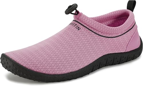 WHITIN Wasserschuhe Damen Aquaschuhe Badeschuhe Frauen Schwimmschuhe Surfschuhe Schnell Trocknend Strandschuhe für Pool Tauchen Strand Wasser Surfen Aqua Rosa Größe 40