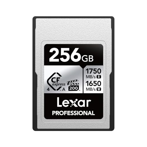Lexar Professional CFexpress 4.0 Typ A Karte 256GB, CFe Karte bis zu 1750MB/s Lesen, VPG200, 8K Video CF Card, Speicherkarte kompatibel mit Sony Alpha Sony FX Kameras