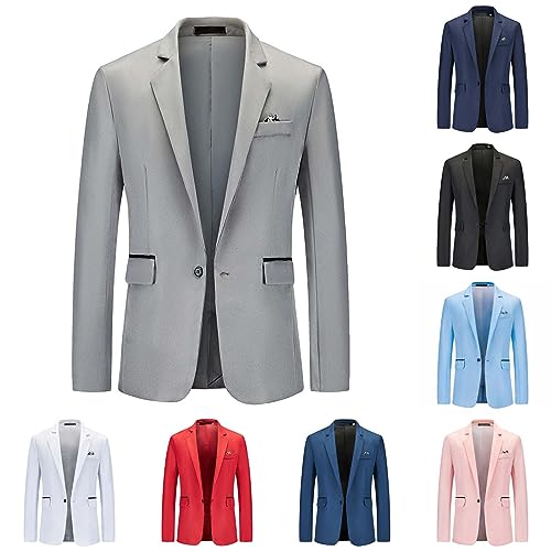 Generisch Anzugjacke XL Reverskragen Longblazer : Herren Freizeit Blazer Regular Fit Schlanke Passform Smoking Anzug Vorne Offen Blazerjacke Business Büro Blazer Abend Geschäft Anzug Freizeitanzug