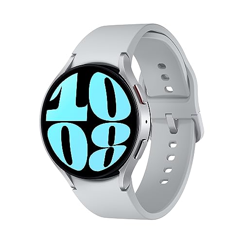 Samsung Galaxy Watch6 Smartwatch, Gesundheitsfunktionen, Fitness Tracker, Bluetooth, 44 mm, Silber, Inkl. 36 Monate Herstellergarantie [Exklusiv bei Amazon]