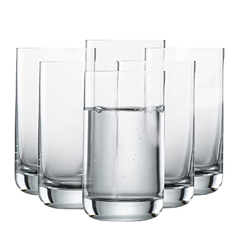 SCHOTT ZWIESEL Allround Becher Simple (6er-Set), geradliniges Trinkglas für Wasser oder Saft, spülmaschinenfeste Tritan-Kristallgläser, Made in Germany (Art.-Nr. 123661)