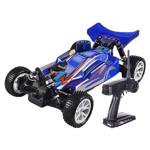 NULA RH1007 4WD Ferngesteuerter RC Auto 1:10 mit Nitroantrieb, 60 km/h Höchstgeschwindigkeit, 2-Gang-Getriebe und Aluminiumchassis für Erwachsene Modellbauer – RTR-Version