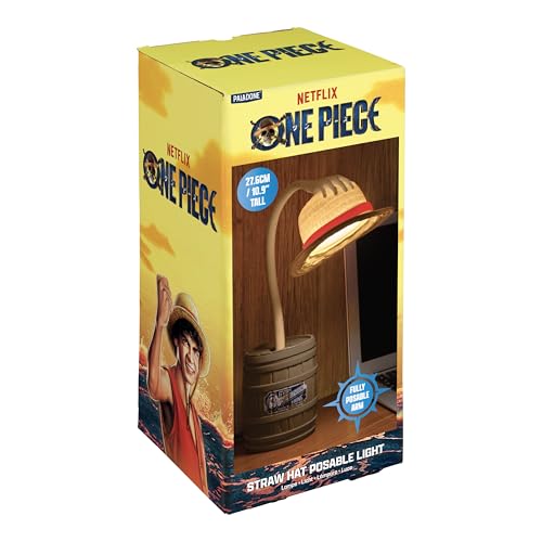 Paladone One-Piece-Strohhut-Schreibtischlampe, biegbar, offiziell lizenziert, für Animefans, für Schlafzimmer, Zuhause, Büro