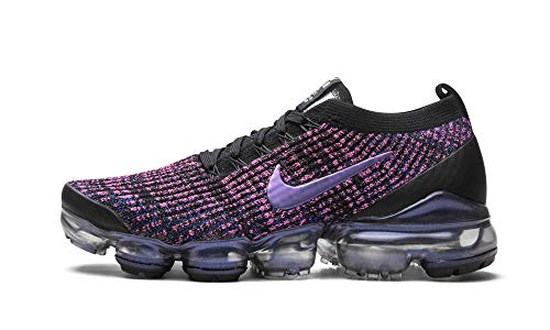 Nike Damen W Air Vapormax Flyknit 3 Leichtathletikschuhe, Mehrfarbig (Black/Racer Blue/Laser Fuchsia 000), 38.5 EU