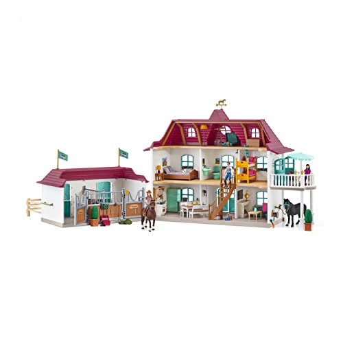 SCHLEICH 42551 Horse Club Lakeside Pferdehof, ab 5 Jahren, Horse Club - Spielset, 108 Teile