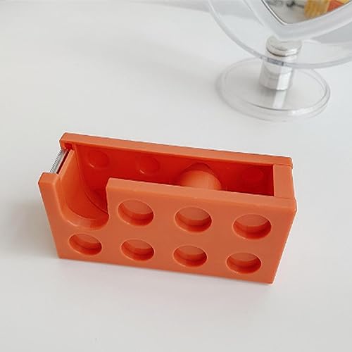 Brrnoo Klebebandabroller Schreibtisch Orange PP Material Robust Leicht B robedarf f r Homeoffice Schule Arbeitsplatz