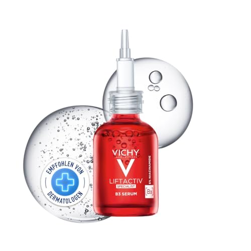 VICHY Anti-Pigmentflecken Serum, Bei Hyperpigmentierung, Mildert Pigmentflecken, Vereinheitlicht Hautton, Mit Niacinamid und Glykolsäure, Ohne Duftstoffe und Alkohol, Liftactiv B3, 30 ml