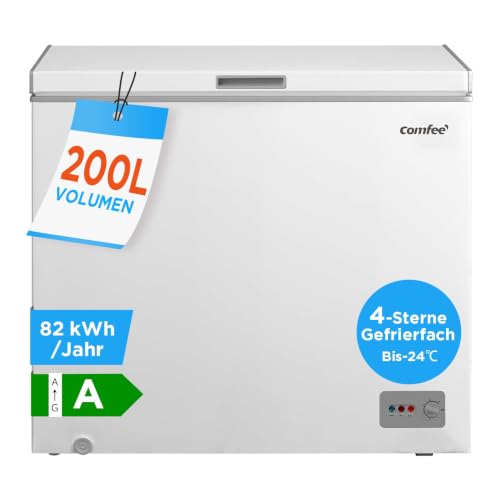 Comfee 200L Gefriertruhe, Freistehend