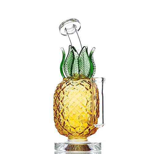 Aoheuo Shishas Ananas Bongs Rauchpfeife Dab Rigs Wasserbong Pfeifen Design 7,8 Zoll Höhe 14,4 mm Gelenk mit Quarz Banger oder Slide Bowl (A)