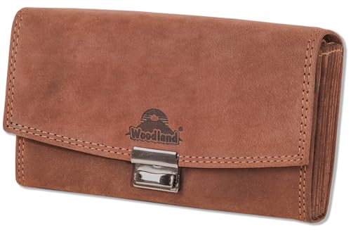 Woodland Original Kellnerbörse Taxibörse Profi-Modell aus Weichem Büffelleder Braun mit Leiterschloss