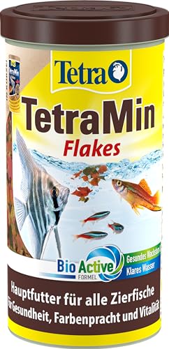 TetraMin Flakes - Fischfutter in Flockenform für alle Zierfische, ausgewogene Mischung für gesunde Fische und klares Wasser, 1 L Dose