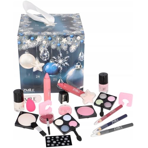 ZMILE COSMETICS Beauty Adventskalender 'Blue Magic' - 24 Überraschungen zum Schminken und Stylen im trendigen Würfel-Adventskalender mit veganer Kosmetik
