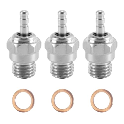 Durlo 3PCS RC Glühkerze 70117, N3 Medium Hot Spark Nitro Motorteile Ersatz für 1/8 1/10 RC Auto LKW Buggy
