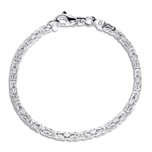 JEWLIX Königsarmband 925 Sterling Silber - Silberarmband 3.5mm -17cm KA0035