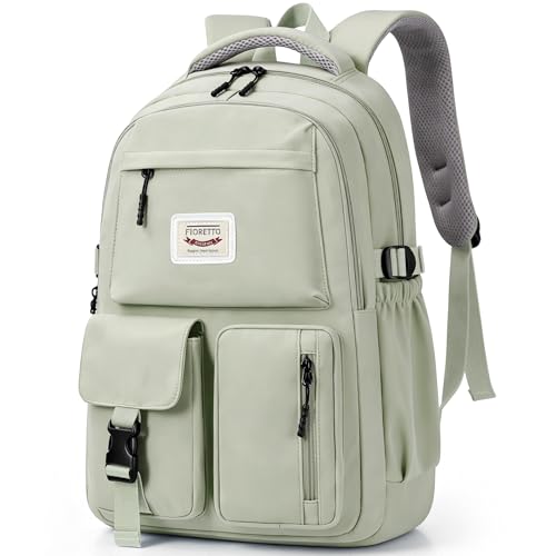 FIORETTO Schulrucksack Teenager Mädchen Damen Schulranzen Schultasche School Bag Rucksack Schule 14