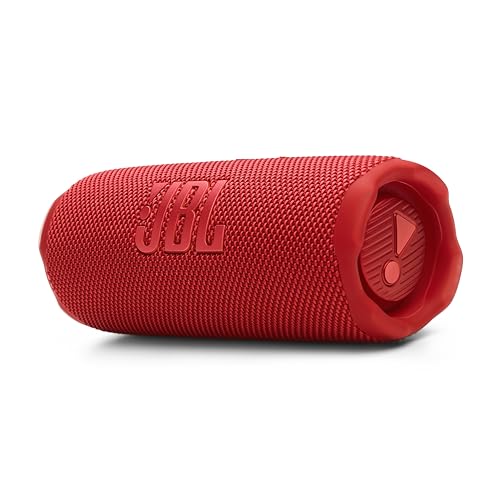 JBL Flip 7, kabelloser tragbarer Bluetooth-Lautsprecher, 16 Stunden Akkulaufzeit, IP68 wasserdicht, Staub- und stoßfest, Pro Sound mit AI Boost, Auracast Multi-Speaker-Verbindung, Rot
