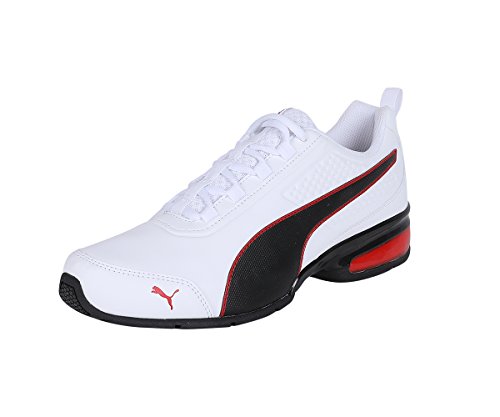 PUMA Unisex Leader VT SL Laufschuhe, Puma White-Puma Black-Flame Scarlet, 42 EU