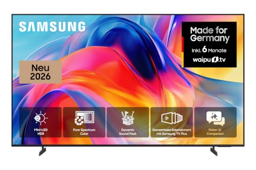 Samsung Mini LED M70H 4K 75 Zoll (189 cm), UHD Fernseher, Smart TV | Mini LED HDR, beeindruckende Details, Motion Xcelerator 144Hz, Dynamik Sound Pack, AI Companion, kostenlos 900 Sender