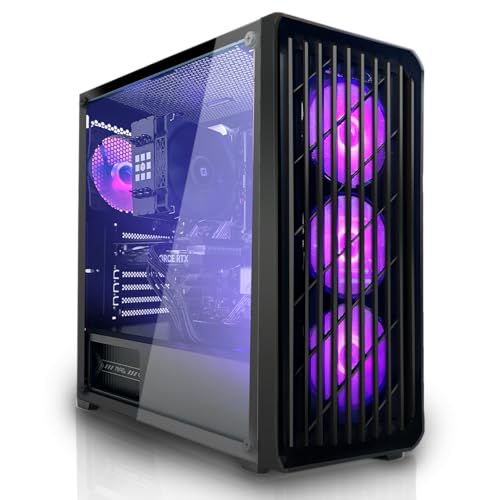 SYSTEMTREFF Gaming PC AMD Ryzen 7 5700X 8x4.6GHz | Nvidia RTX 5060 8GB DX12 | 1TB M.2 NVMe | 32GB DDR4 RAM | Windows 11 | WLAN Desktop Computer Rechner für Gamer, Zocker & Streamer