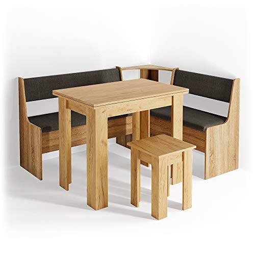 Vicco Eckbankgruppe Roman, Goldkraft Eiche, 150 x 120 cm