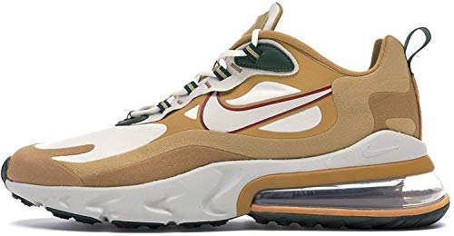 Nike AIR MAX 270 React Sneakers BEIGE Bianco Nero AO4971-700 (45 - BEIGE)