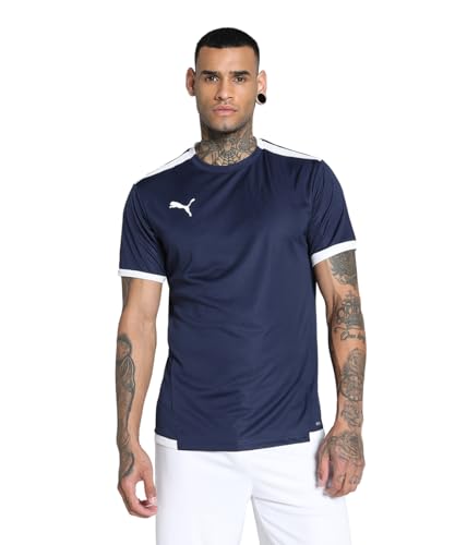 PUMA Herren Teamliga Jersey Shirt, Peacoat-puma White, L EU
