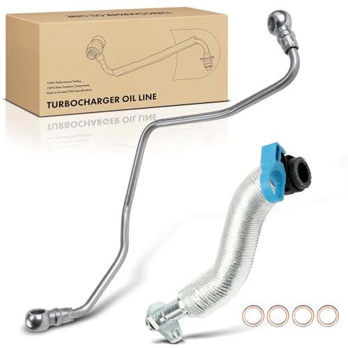 Frankberg 2x Ölleitung Turbolader Benzin Kompatibel mit M.i.n.i R56 Cooper S John Cooper Works 1.6L 2006-2013 M.i.n.i Cabriolet R57 Cooper S 1.6L 2007-2015 Replace# 11657534454