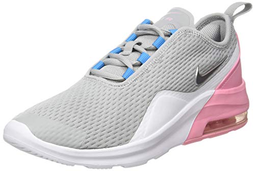 Nike Air Max Motion 2 (GS) Sneaker, Light Smoke Grey/Metallic Silver-Pink-Laser Blue, 36 EU