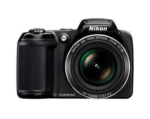 Nikon Coolpix L340 Digitalkamera (20,2 Megapixel, 28-Fach Opt. Zoom, 7,6 cm (3 Zoll) LCD-Display, USB 2.0, bildstabilisiert) Schwarz (Generalüberholt)