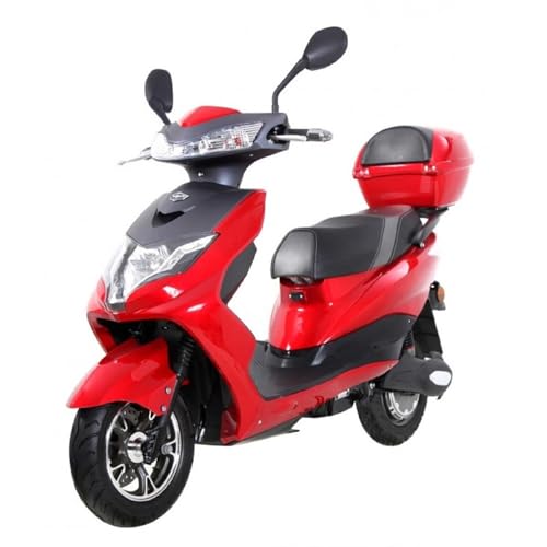 Elektroroller “Eagle”, 2000 Watt, 60 km Reichweite, Straßenzulassung, Blei-Gel-Akku, Elektro Roller, E-Roller mit Sitz, Elektro Motorroller, schwarz