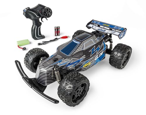 Carson 500404299 1:12 Glow Rider 2.4GHz 100% RTR blau - RC Fahrzeug, Fahrzeug, RC Fahrzeug für Kinder, Ferngesteuertes Fahrzeug, 100% Komplett Set