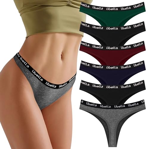 L&K-II Damen Tanga Strings aus Baumwolle Atmungsaktive Unterwäsche 6er Pack 3207 Classic Mehrfarbig S