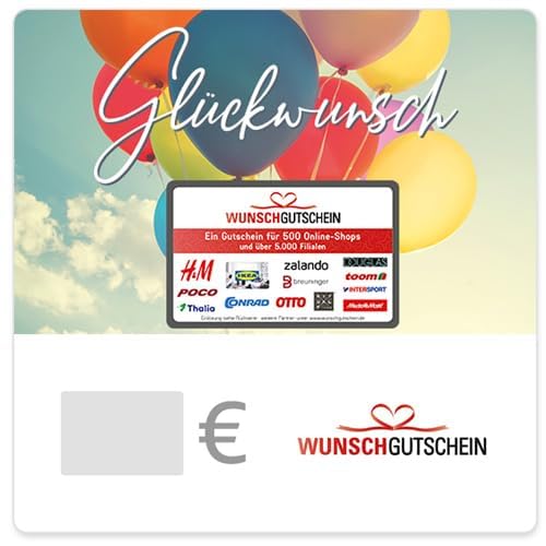 Wunschgutschein Gutschein - €50 - Glückwunsch - per E-Mail