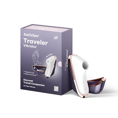 Satisfyer Traveler Vibrator | Auflegevibrator mit 11 Druckwellen-Programmen | Sex-Spielzeug für Frauen | Leise und starke Klitoris-Stimulation | Kleines Toy für ein erotisches Reisen | Stimulator