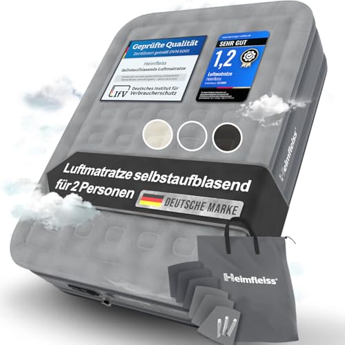 Heimfleiss® Luftmatratze selbstaufblasend 150x200 cm Luftbett Gästebett