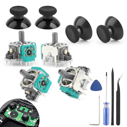 Analoge Joystick Ersatz für Xbox One/One S/One X Controller 3D Analog ThumbStick für Xbox One Series X/S Joystick Kappen Ersatz Zubehör Drift-Reparatur mit Repair Tools（4 Stück,EL4 ALPS）
