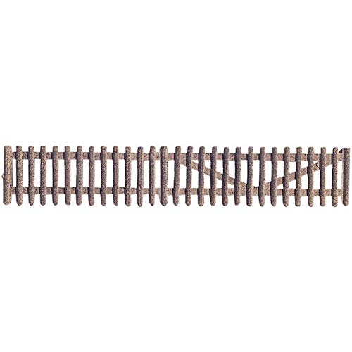 NOCH Gartenzaun, bemalte Zäune mit Handkolorierung, 22 Teile für die Spurweite H0 ideal für Modellbau und DIY Deko