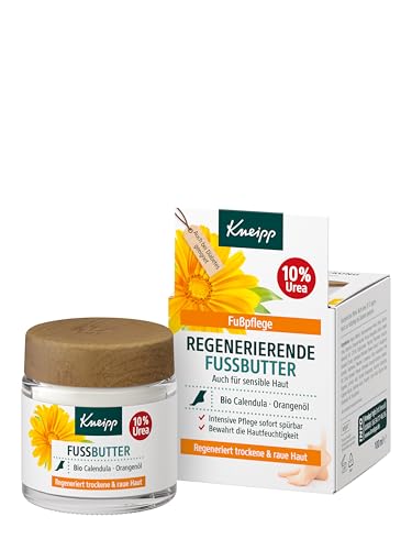 Kneipp Regenerierende Fussbutter - Bio Calendula & Orangenöl - 10% Urea - Auch bei Diabetes geeignet - 100ml