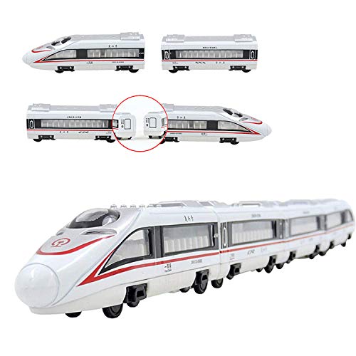 JTMM Zugspielzeug, CRH Personenzug Set Metro U-Bahn Eisenbahn Modell Spielzeug Magnetic Metal Pullback Reise Trian Diecast Spielzeug Spielen Geschenk für Kinder Jungen & Kleinkinder
