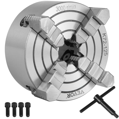 Mophorn Bohrfutter 125mm Unabhängiges Drehbankfutter 5