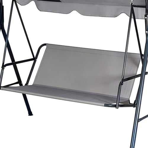 Ersatz-Schaukel Sitzbezug Hollywoodschaukel Auflage Ersatzteile Gartenschaukel Ersatzpolster Gartenstuhl Sitzbezug 900D Oxford Gewebe Wasserdicht Reißfest für 2&3 Sitzer (Grau, 115 x 48 x 48 cm)