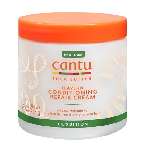 Cantu Leave-in Conditioning Repair Cream – tief eindringende Pflegebehandlung – spendet intensive Feuchtigkeit – macht das Haar weich und griffig – für geschädigtes, trockenes oder raues Haar – 453 g
